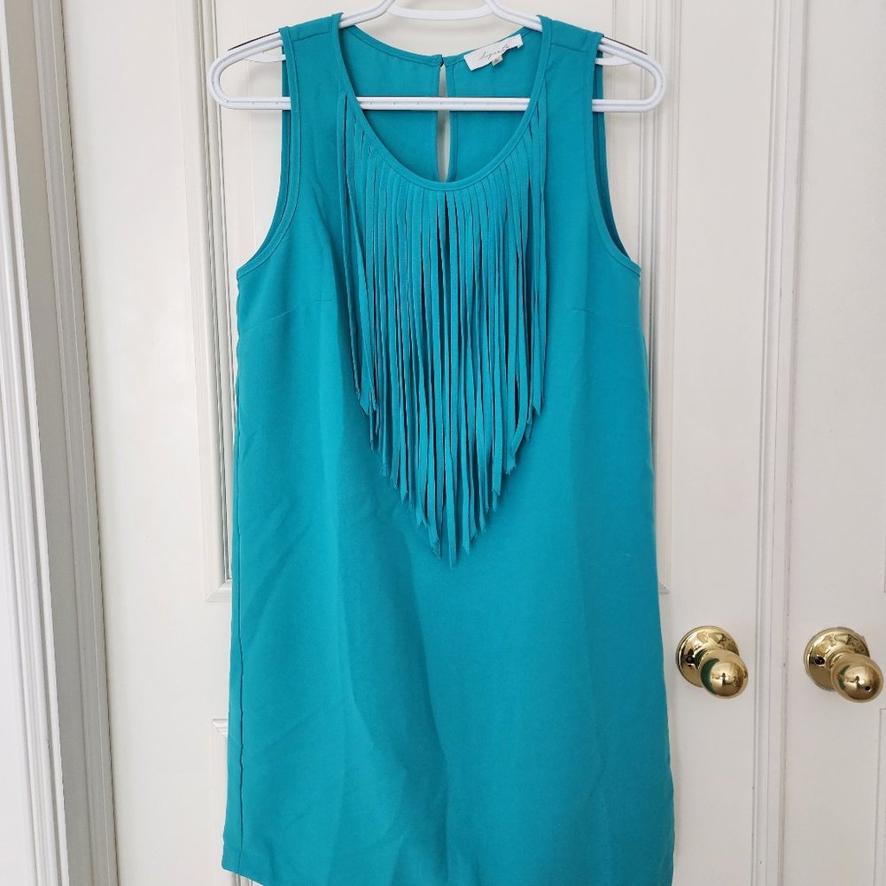 Sugarlips Boho Fringe Front Midi Dress | Small